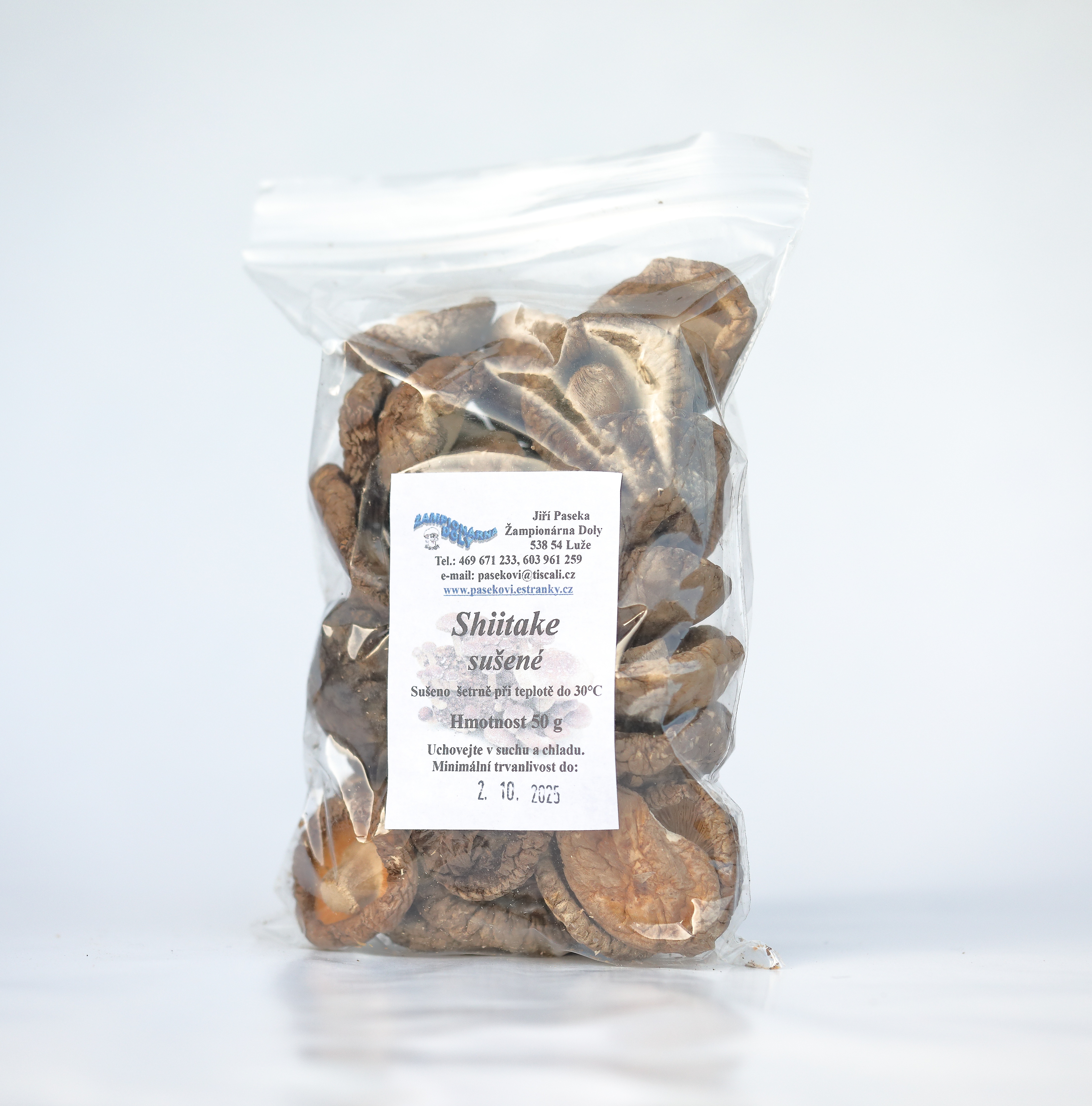 Shiitake sušené kloboučky 50 g 1