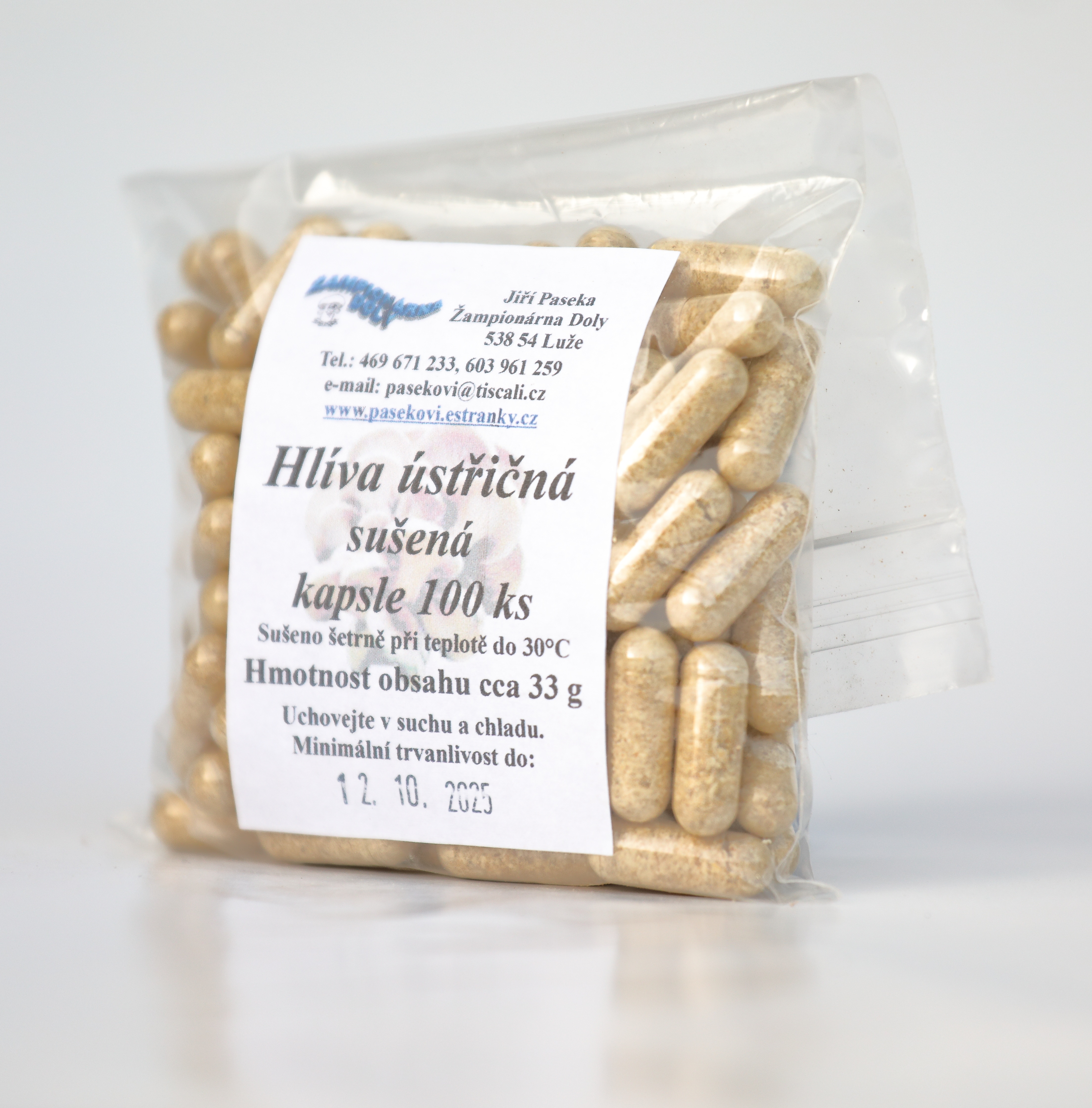 Hlíva ústřičná kapsle 100 ks 1